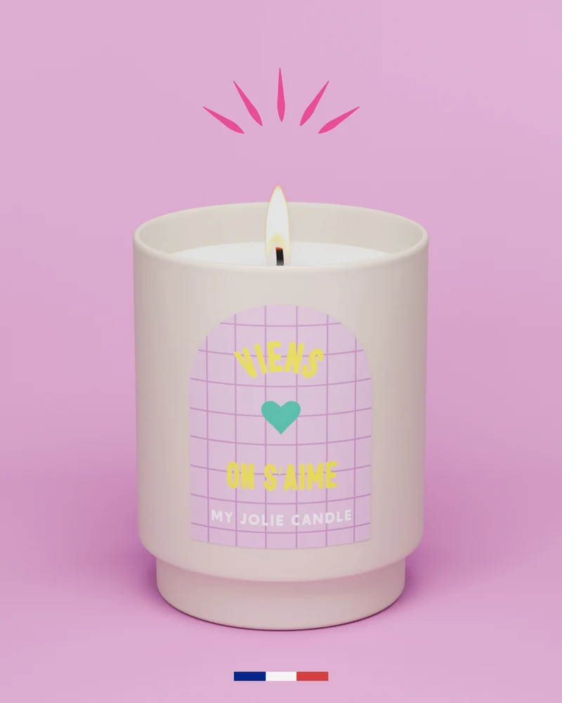 Bougie parfumée "Viens on s'aime"