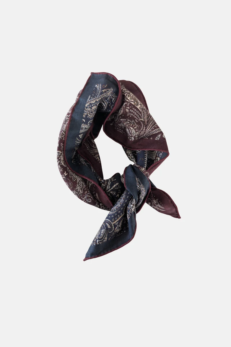 Foulard à motif Paisley réversible