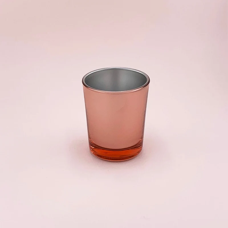 Verre miroir rose 250 ml / bougie 170 g
