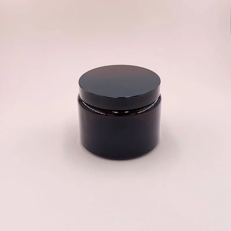 Verre ambré avec couvercle 500 ml / bougie 400 g