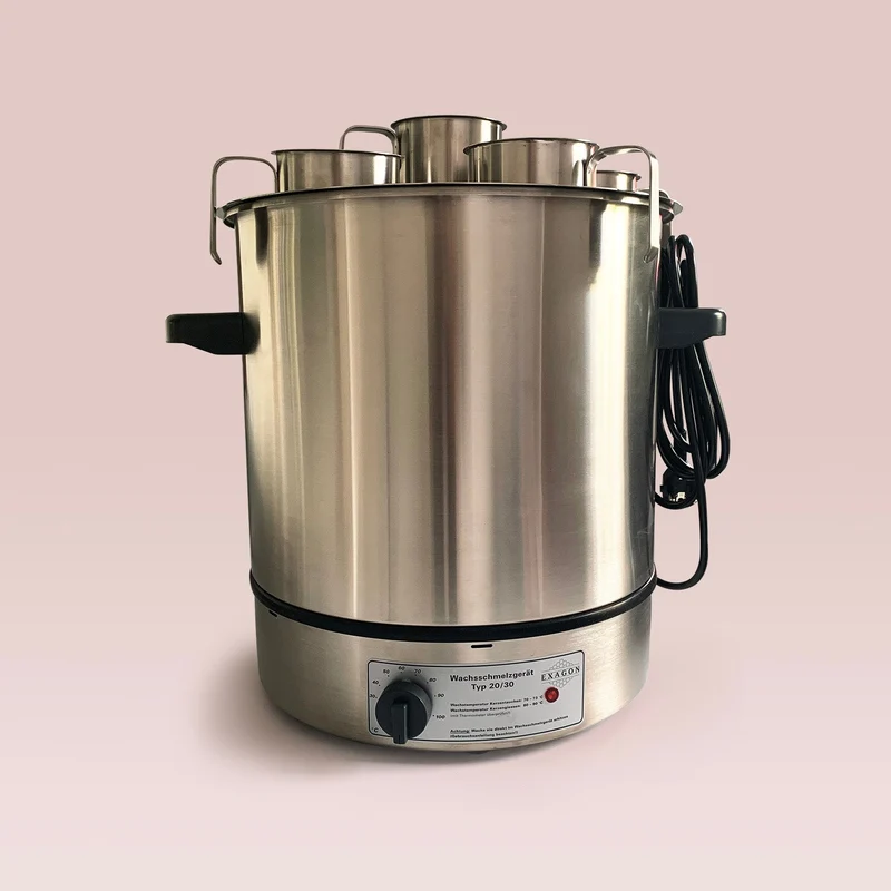 Fondoir électrique pour cire avec 6 récipients en acier inoxydable T30