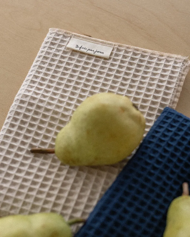 Duo | Linges gaufrés en coton