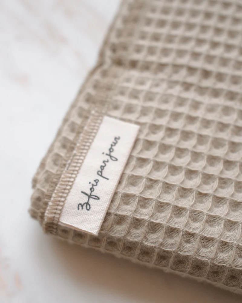 Duo | Linges gaufrés en coton