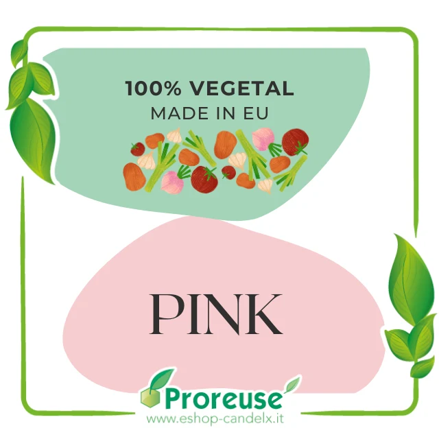 Colore Rosa, liquido, 100 % vegetale, per cera o per diffusori d'ambiente
