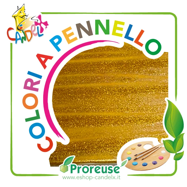 Colore oro, a pennello, per cera o per gesso