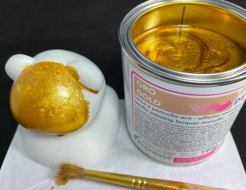 Colore oro, a pennello, per cera o per gesso