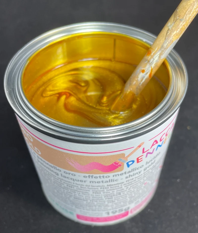 Colore oro, a pennello, per cera o per gesso