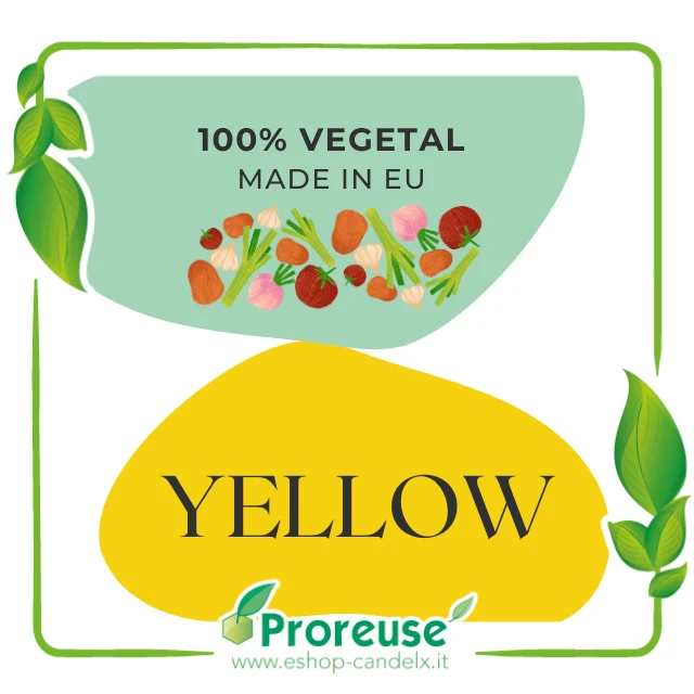 Colore Giallo, liquido, 100 % vegetale, per cera o per diffusori d'ambiente