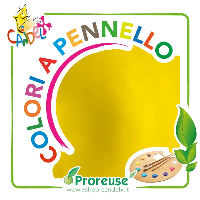 Colore giallo acrilico, a pennello per cera o per gesso (1290 24261)