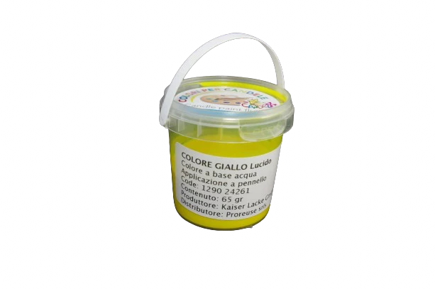 Colore giallo acrilico, a pennello per cera o per gesso (1290 24261)