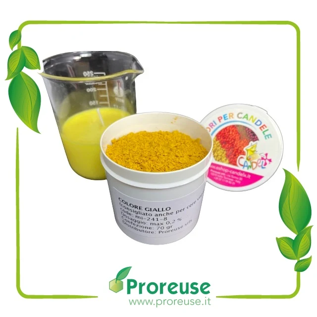 Colore Giallo per cera con maggiore compatibilità con cere vegetali , MI-241-8