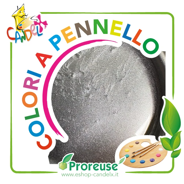Colore argento, a pennello, per cera o per gesso