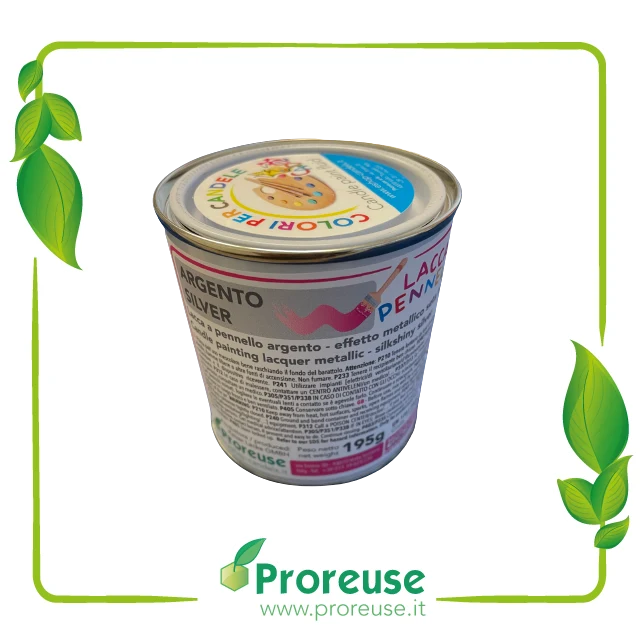 Colore argento, a pennello, per cera o per gesso