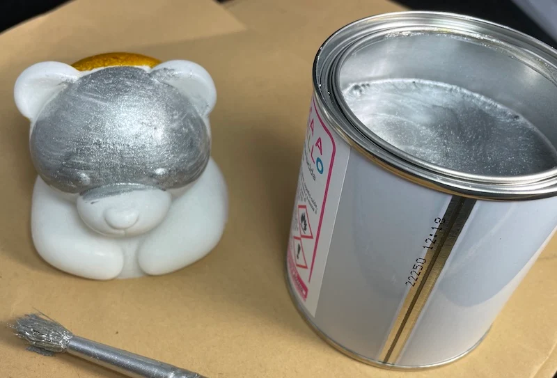 Colore argento, a pennello, per cera o per gesso