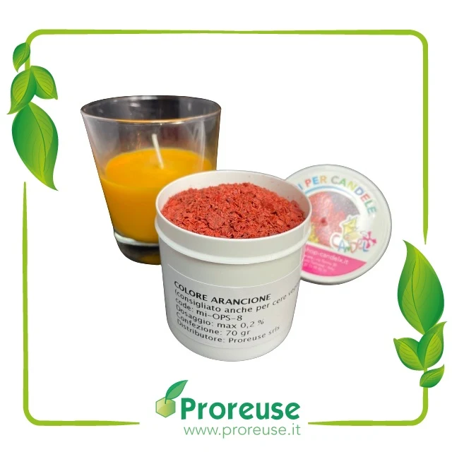 Colore arancione per cera con maggiore compatibilità con cere vegetali , MI-OPS-8