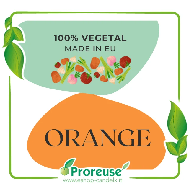Colore Arancio, liquido, 100 % vegetale, per cera e diffusore