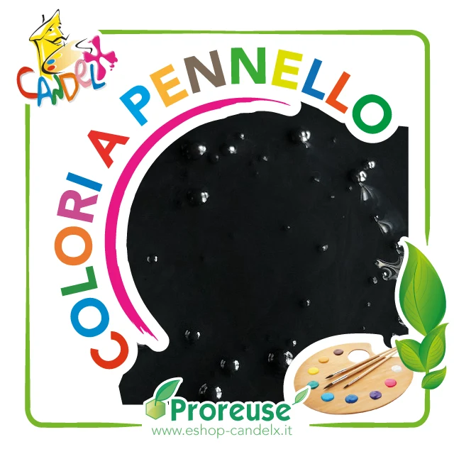 Colore acrilico nero, a pennello per cera o per gesso (1290 24266)
