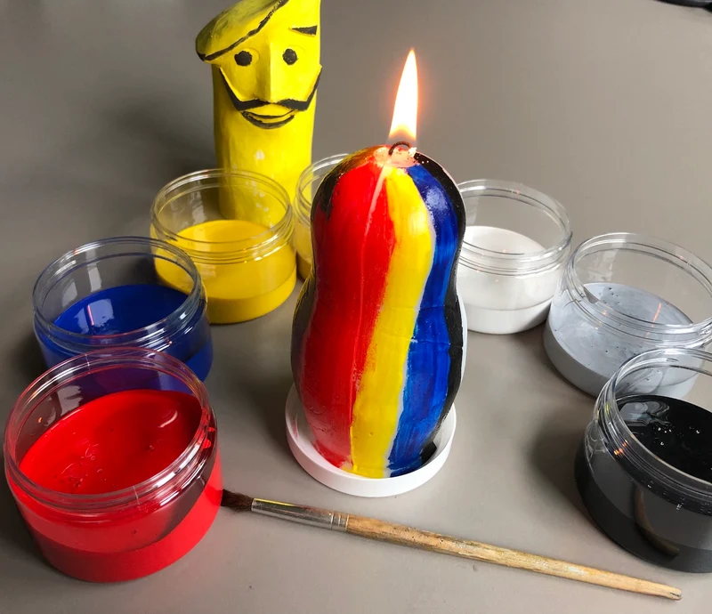 Colore acrilico nero, a pennello per cera o per gesso (1290 24266)