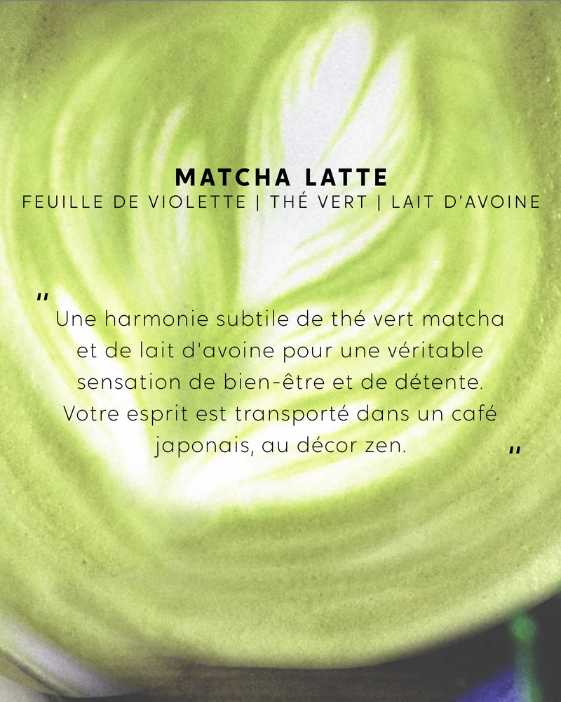Recharge Matcha Latte et brins