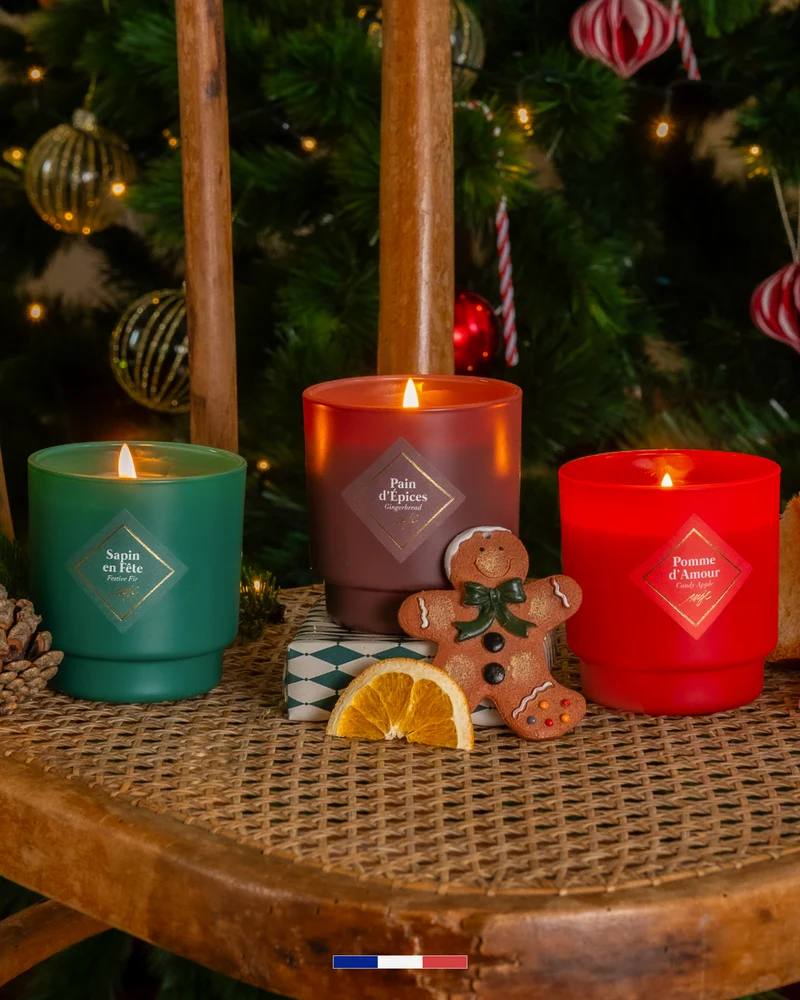 Trio bougies parfumées d'hiver