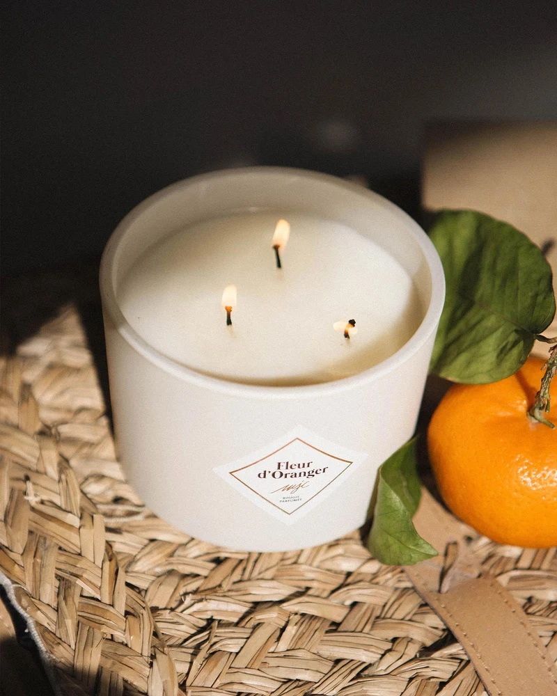 Grande bougie Fleur d'Oranger