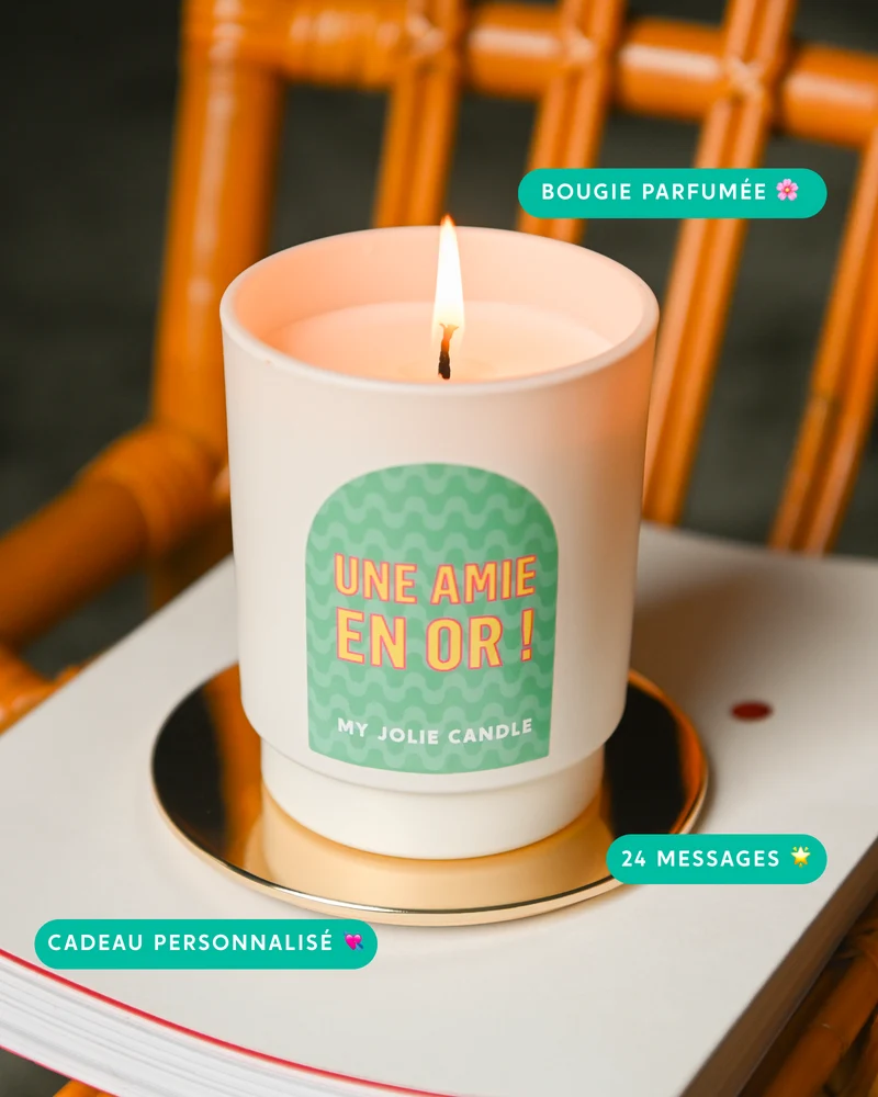Bougie parfumée "Une amie en or"