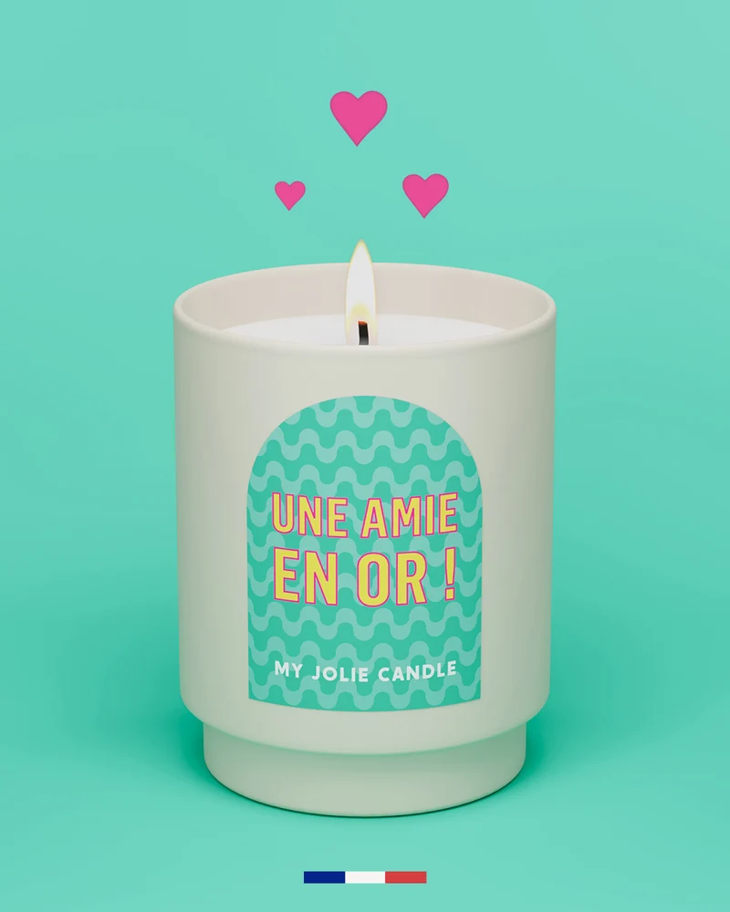 Bougie parfumée "Une amie en or"