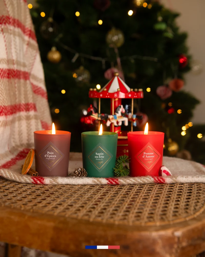 Coffret trio bougies de Noël 2025