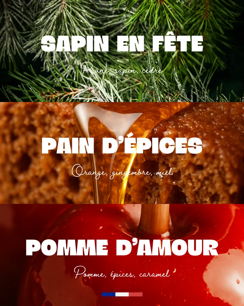 Coffret trio bougies de Noël 2025