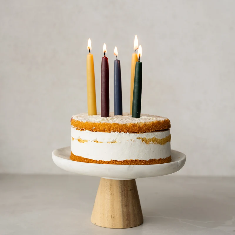 Bougies d'anniversaire en cire d'abeille