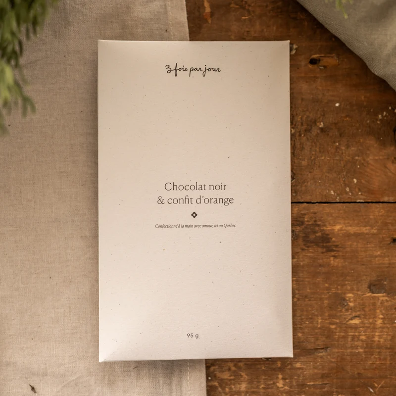 Tablette — Chocolat noir & confit d'orange