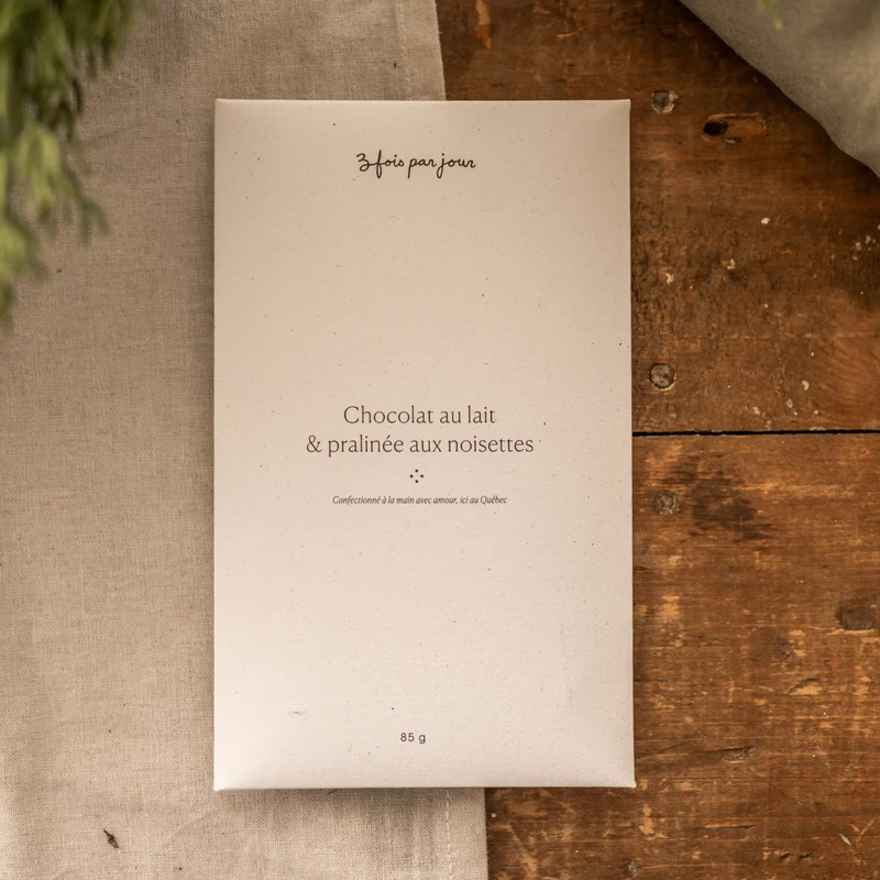 Tablette — Chocolat au lait pralinée aux noisettes