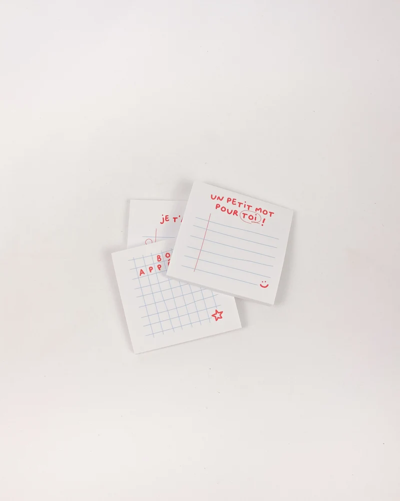 Trio | Post-it — Mots dans les lunchs