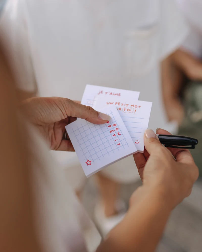 Trio | Post-it — Mots dans les lunchs