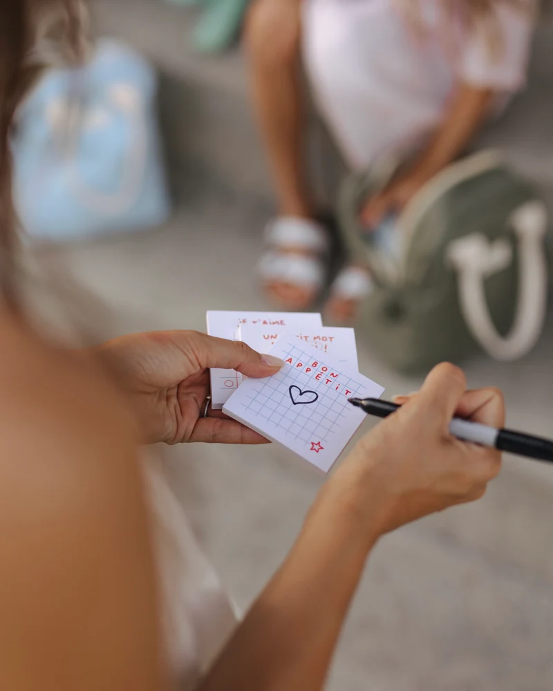 Trio | Post-it — Mots dans les lunchs
