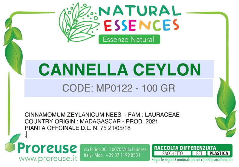 Cannella Ceylon corteccia rottami - 100 gr