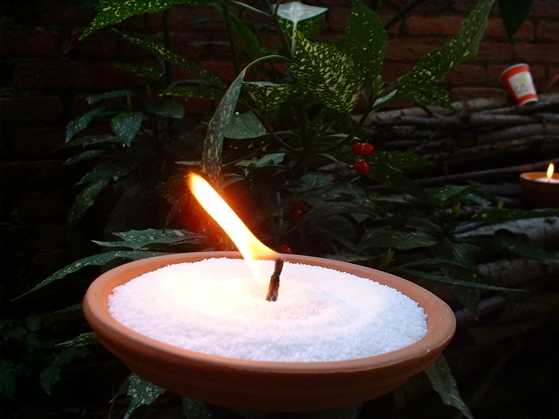 Candle sand white, sabbia di cera per candele