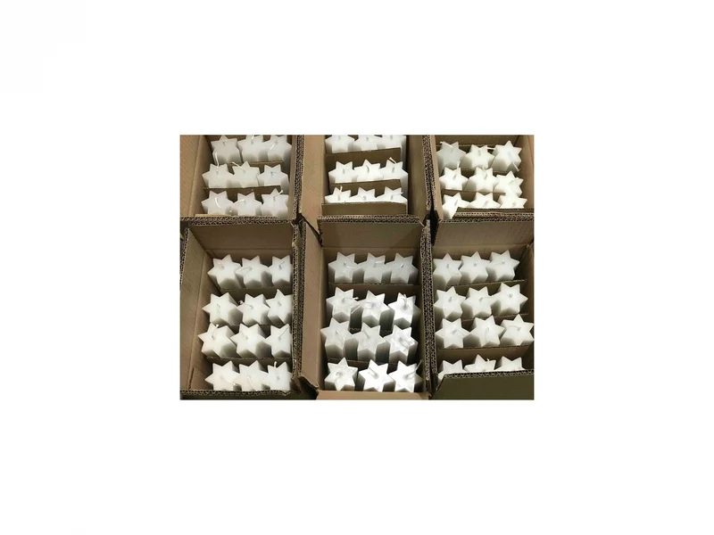 Candela a forma di stella bianca, può essere usata per candele ad intaglio - carving candles
