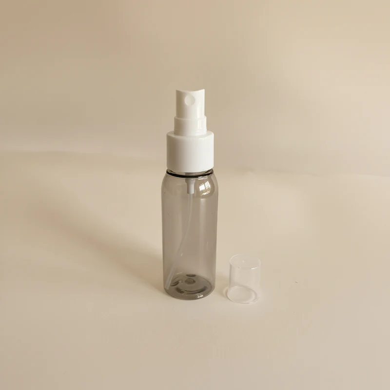 Bottiglia spray con nebulizzatore 60 ml, colore trasparente grigio, confezione da 5 pz