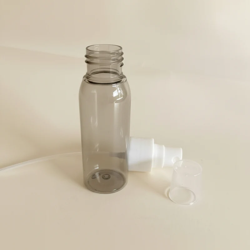 Bottiglia spray con nebulizzatore 60 ml, colore trasparente grigio, confezione da 5 pz