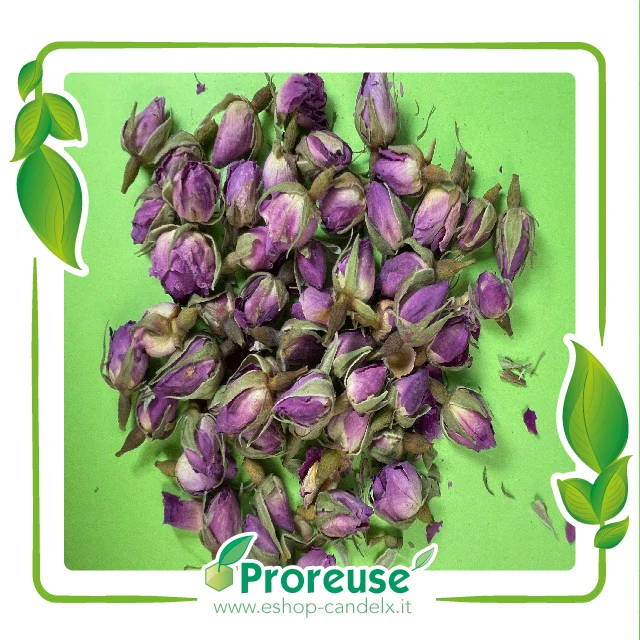 Boccioli di rose rosa essiccate - 100 gr