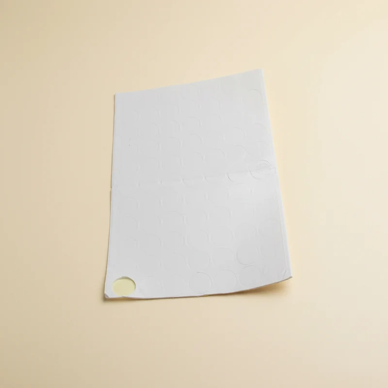 Biadesivi BIANCO per stoppino, 20 mm, 140 pezzi