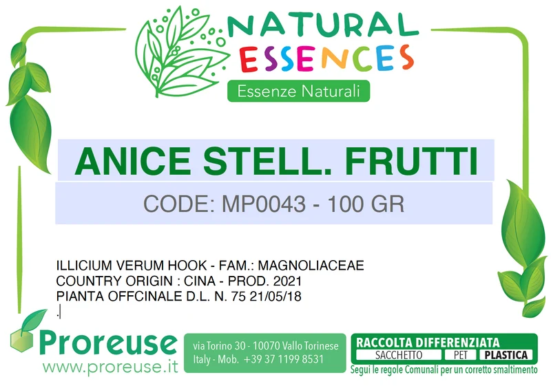 Anice stellato frutti interi - 100 gr
