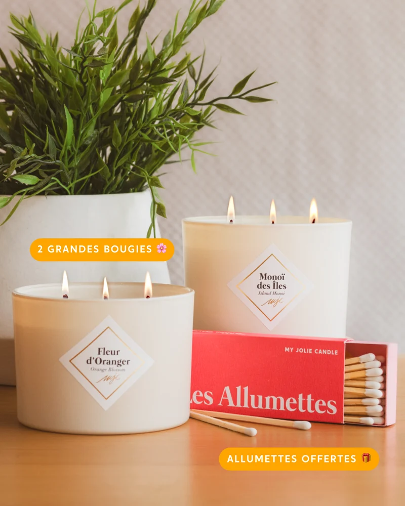 Duo grandes bougies parfumées