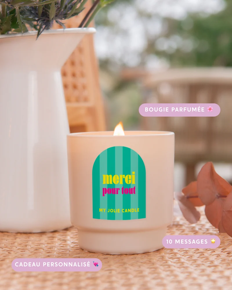 Bougie parfumée "Merci pour tout"
