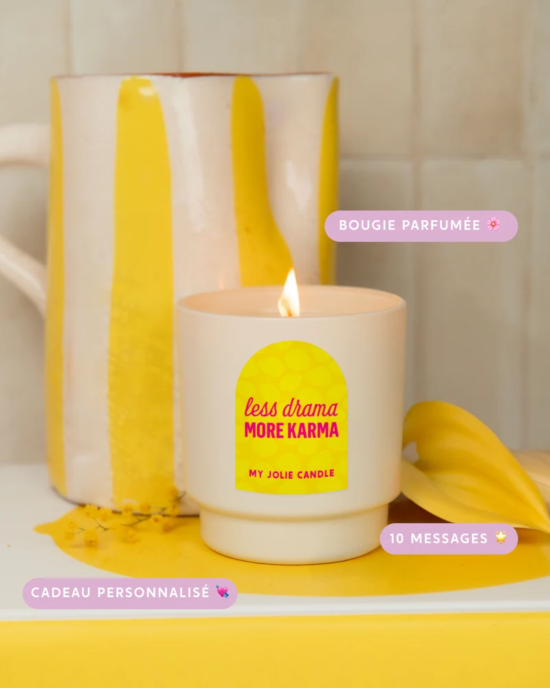 Bougie parfumée "Less drama more karma"