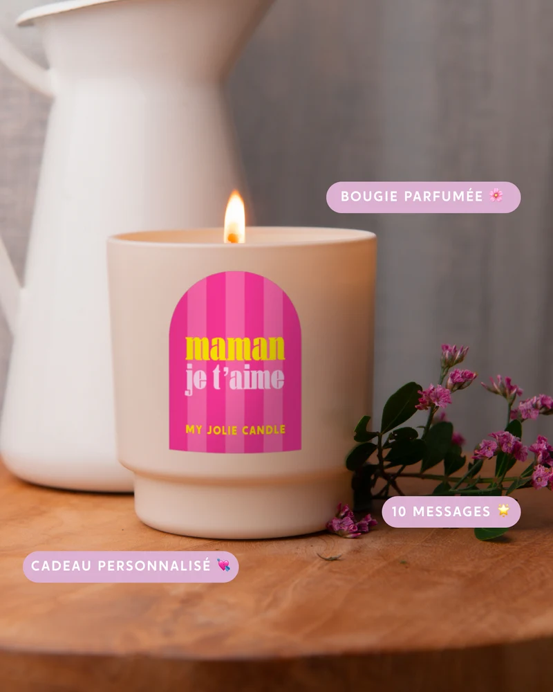 Bougie parfumée "Maman je t'aime"