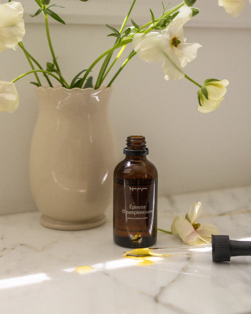 Huile pour le corps & bain — Épinette & pamplemousse