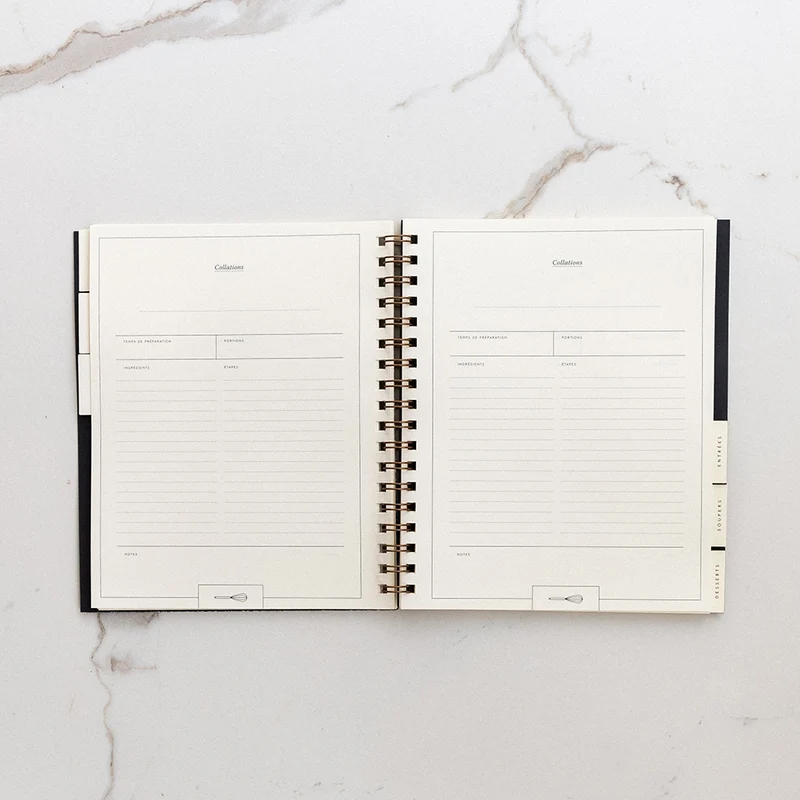 Carnet de recettes & notes — Crème