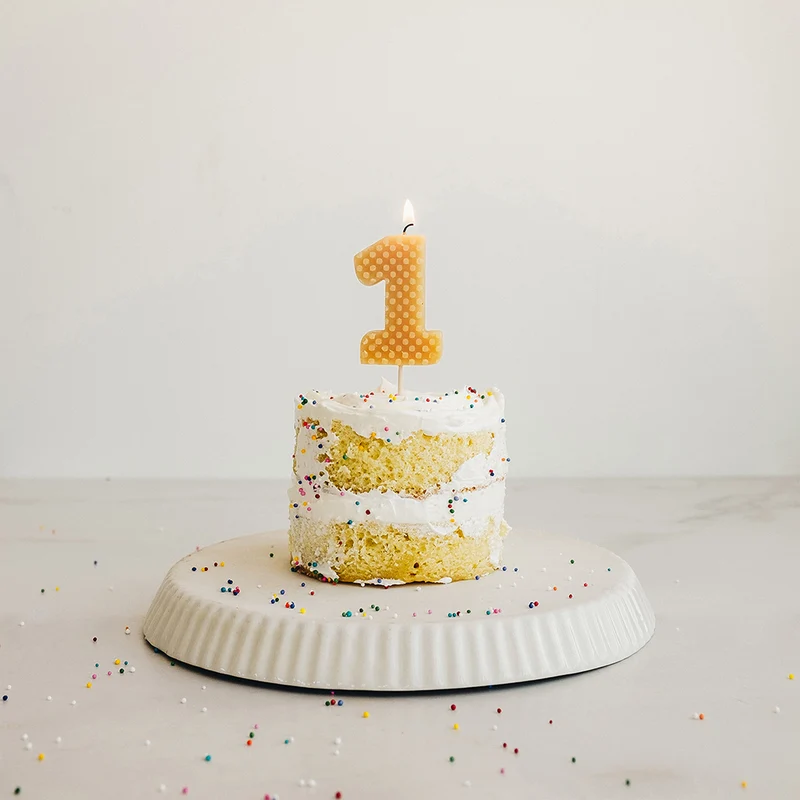 Bougies d'anniversaire en cire d'abeille (Chiffres 0 à 9)